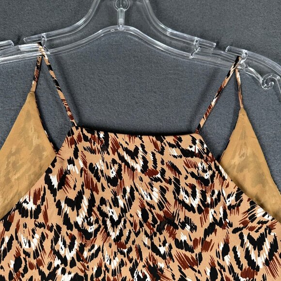 LOFT Outlet Womens M Brown V-Neck Spaghetti Strap Pullover Round Hem Tank Top - Picture 8 of 8